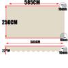 Cream Color Solid Beige Canopy Replacement Cloth Poly Fabric Outdoor Awning Waterproof Material Store Banner UV Block
