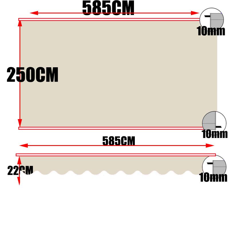 Cream Color Solid Beige Canopy Replacement Cloth Poly Fabric Outdoor Awning Waterproof Material Store Banner UV Block