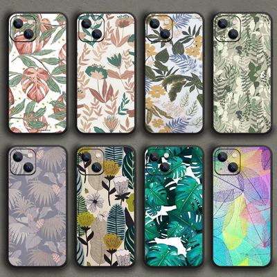 Custodia per telefono con motivo a foglie per iPhone Samsung Galaxy Redmi Xiaomi Oppo OnePlus Note S A 7 8 9 10 11 12 13 14 20 21 22 23 53 54 Pro Max Plus Ultra