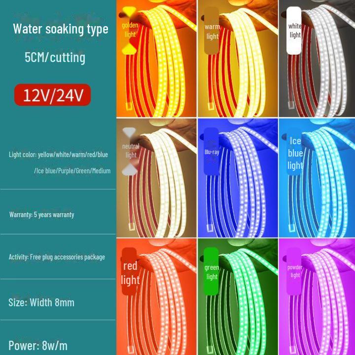 Flexible Outdoor Waterproof LED Atmosphere Light Strip (Self-Adhesive, Round Top)