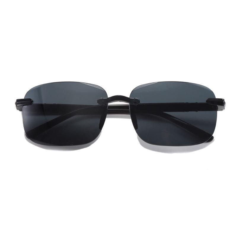 Square Rimless Unisex Sunglasses - Stylish UV Protection, Face Slimming Design for Men  Women