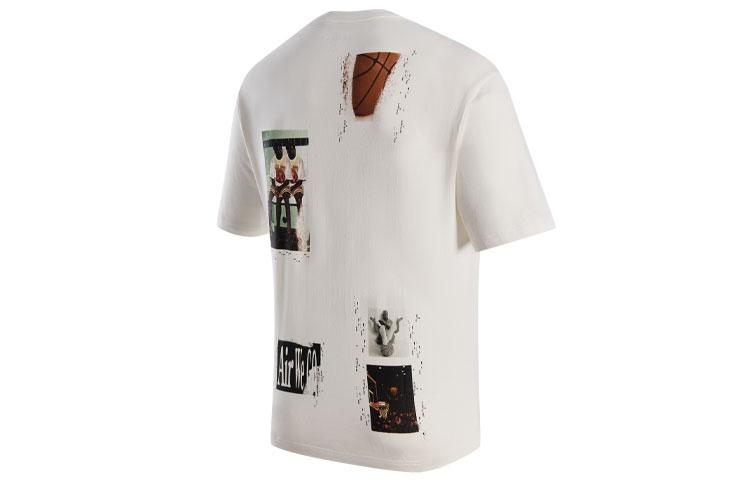 Jordan Flight T Shirts Men's Apricot Crew Neck Moderate Straight Fit FN5987-133