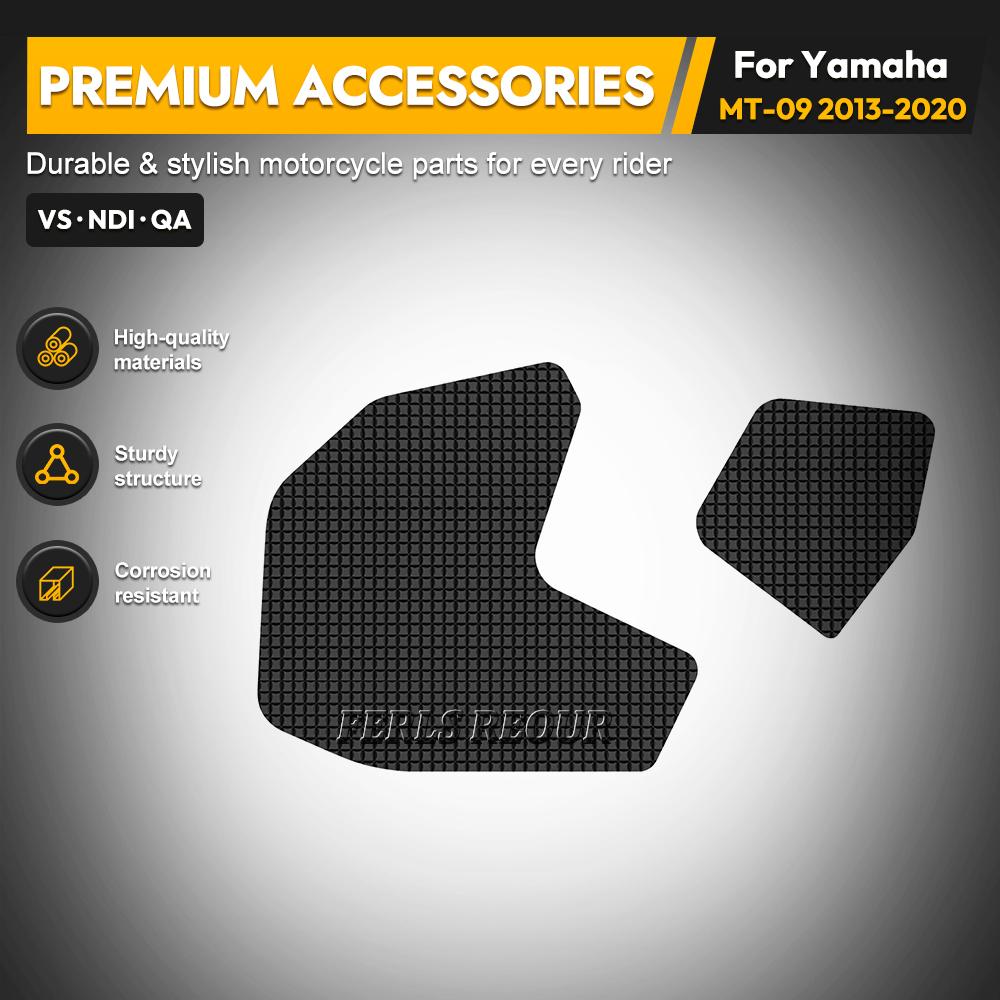 For YAMAHA MT-09 2013-2020 Rubber Black Anti Scratch Motorcycle Fuel Tank Pad Anti Slip Traction Grip Pad Decal