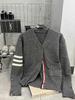 2025 Women's Soft Knit Colorblock V-Neck Cardigan - Early Autumn Preppy Style