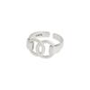 Ins Trendy S925 Silver Ring For Women Elegant Adjustable Finger Ring For Chic Style