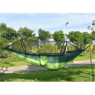 Outdoor Hammock 2 Person Lightweight Parachute Fabric Outdoor Hammock with Net for Camping Travel 260x140cm