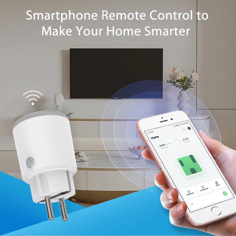 Matter Smart Power Plug Wifi 16A Power Meter Remote Control EU Outlet Works With Tuya Homekit Echo Alexa Google Home Smartlife