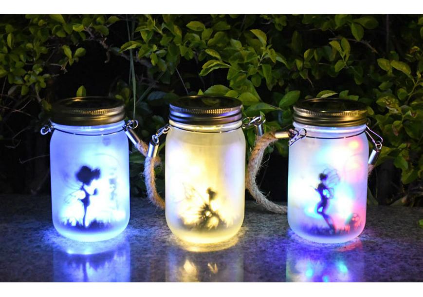 Waterproof Solar Mason Jar Lamp: Outdoor Hanging Tree Light for Night Markets, Garden, and Courtyard Decoration