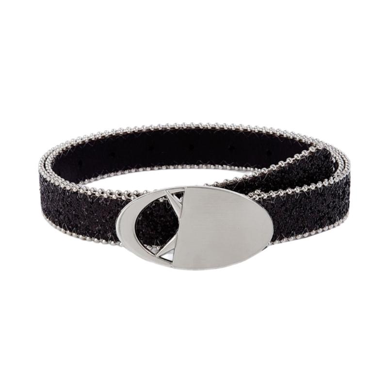 Modern Women Jeans Belt Round Buckle Punk Belt Impressive Style for Beach