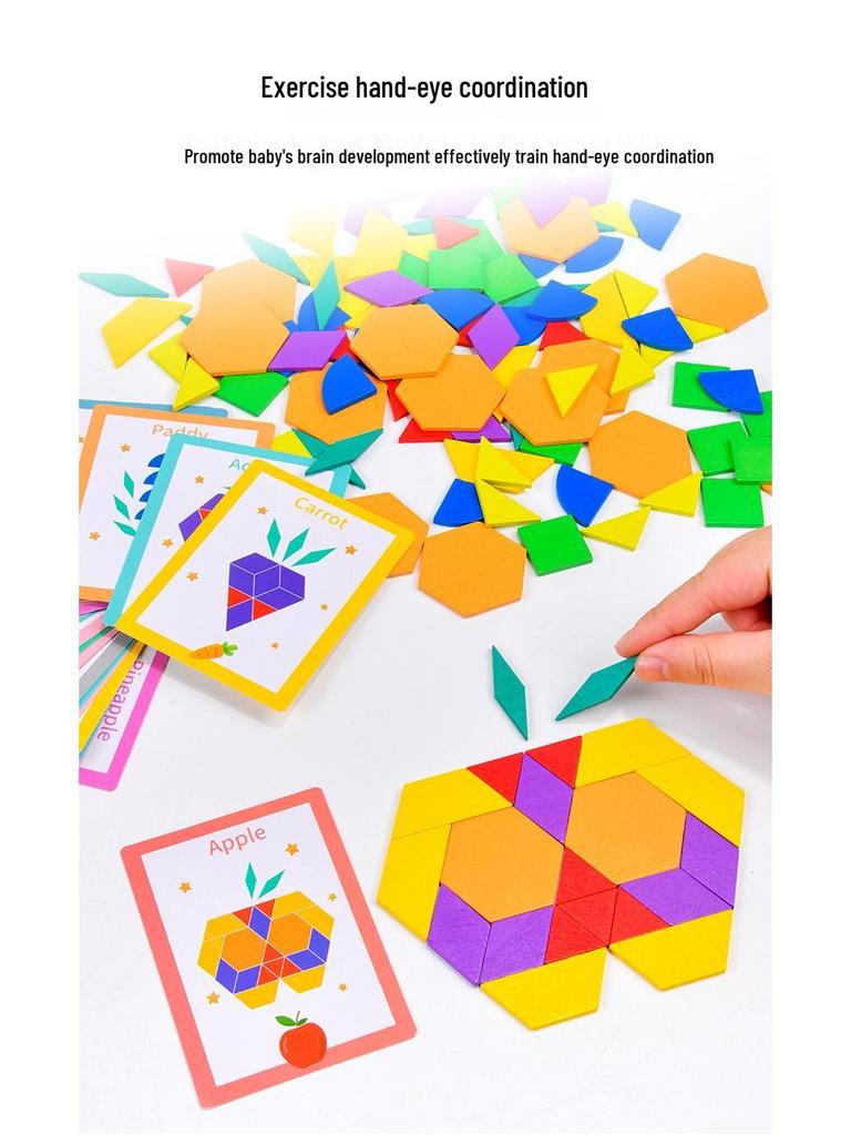 Cross-Border Geometric Tangram Puzzle: Children's Educational Toy for Early Learning and Cognitive Development.