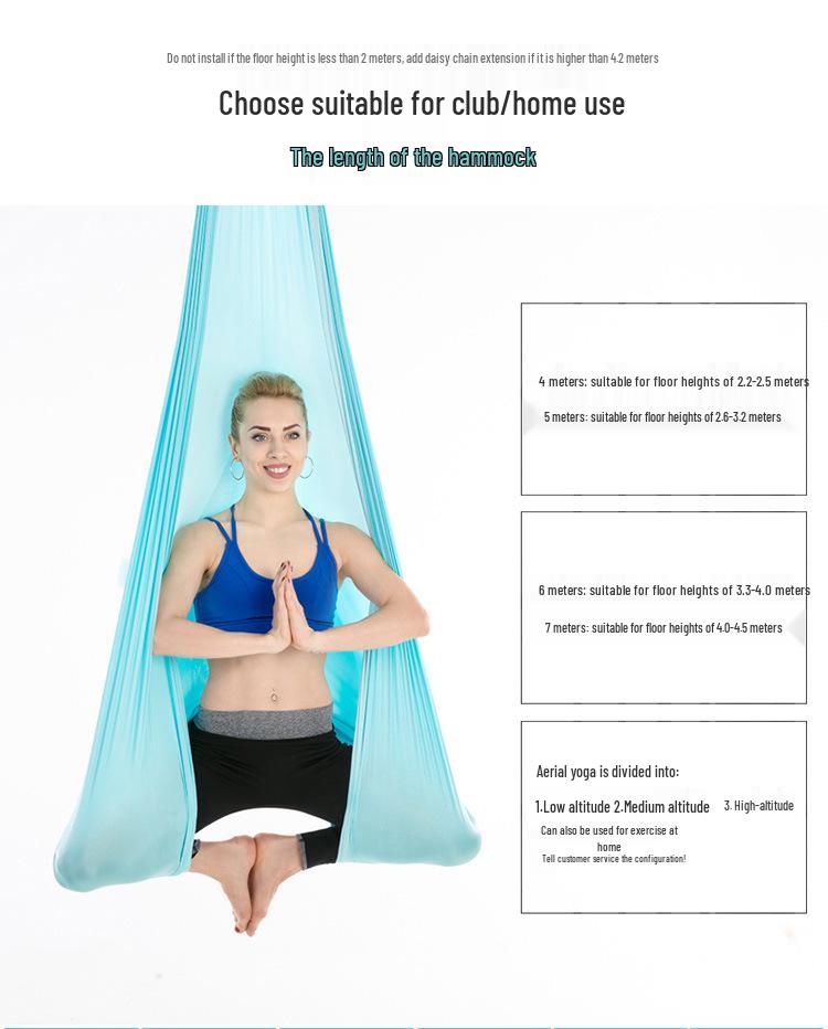 Shiyi Aerial Yoga Hammock with Micro-Elastic Straps for Home and Studio Use