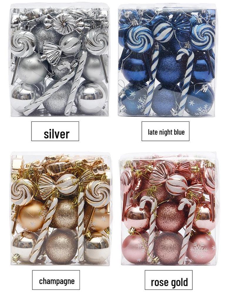 Cross-Border Dragon Tiger Christmas Ball Set: Red & White Lollipop Candy Ornaments for Christmas Tree Decorating