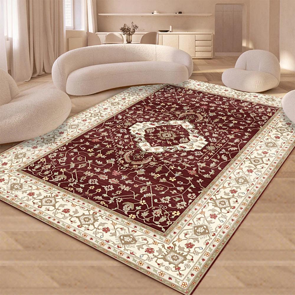 Retro Morocco Ethnic Carpet Turkish Persian Rug for Living Room Bedside Bedroom Vintage Floor Mat Entry Doormat Carpet Large Rug