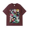 275 GSM Washed T-shirts 100% Cotton Demon Slayer V2 Hashiras Print Unisex Heavy Cotton T Shirt