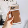 Clear Wireless Charge Magnetic Case For Google Pixel 9 Pro XL 9A 8A 7A PU Leather Card Holder Shockproof Lens Protection TPU Phone Cover