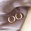 Dripping Oil Texture Minimalist Earrings Hoop Style Fashion Earrings  Daily Wear
