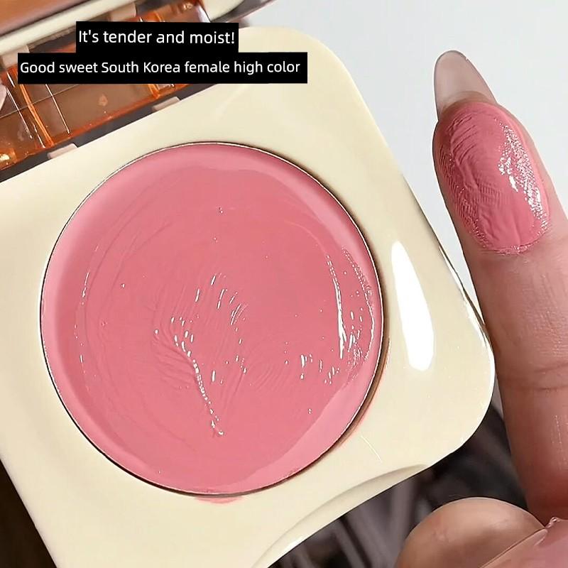 Pink and Tender Is Spring! Moisturizing Blush Cream Silky Texture Korean Series Tender Expansion Shrink Color Brightening Brush
