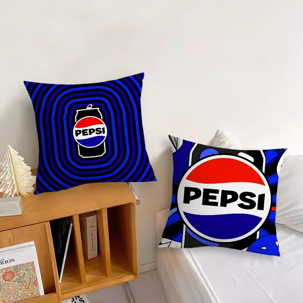 Kissenbezug Living Logo Zimmer Kopfteil Büro Blaues Kissen Schlafzimmer Lustiges Kissen Sofa Nickerchenzeit P-Pepsi Kissenbezug