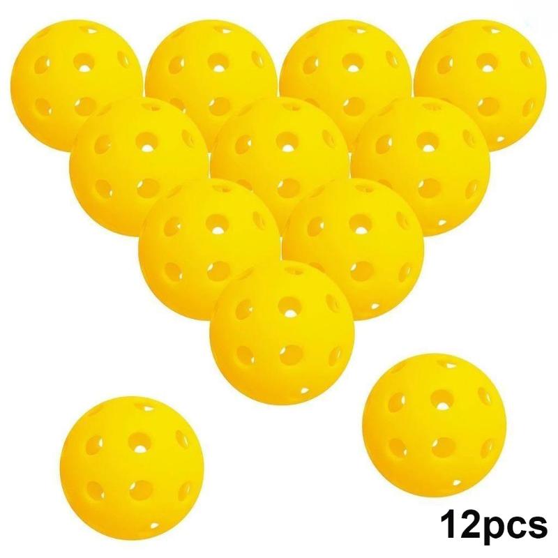 6/12Pcs Pickleball 74Mm Durable 40 Holes Outdoor Pickleballs Outdoor For Competition Pickleball Packs Of Pickleballs