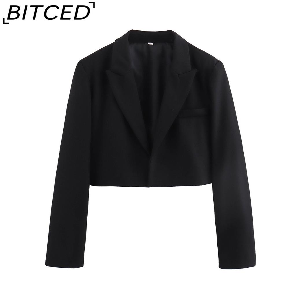BITCED Colecția de Toamnă/Iarnă pentru Femei: Jachetă Blazer Scurtă Distinctivă, la Modă, Minimalistă