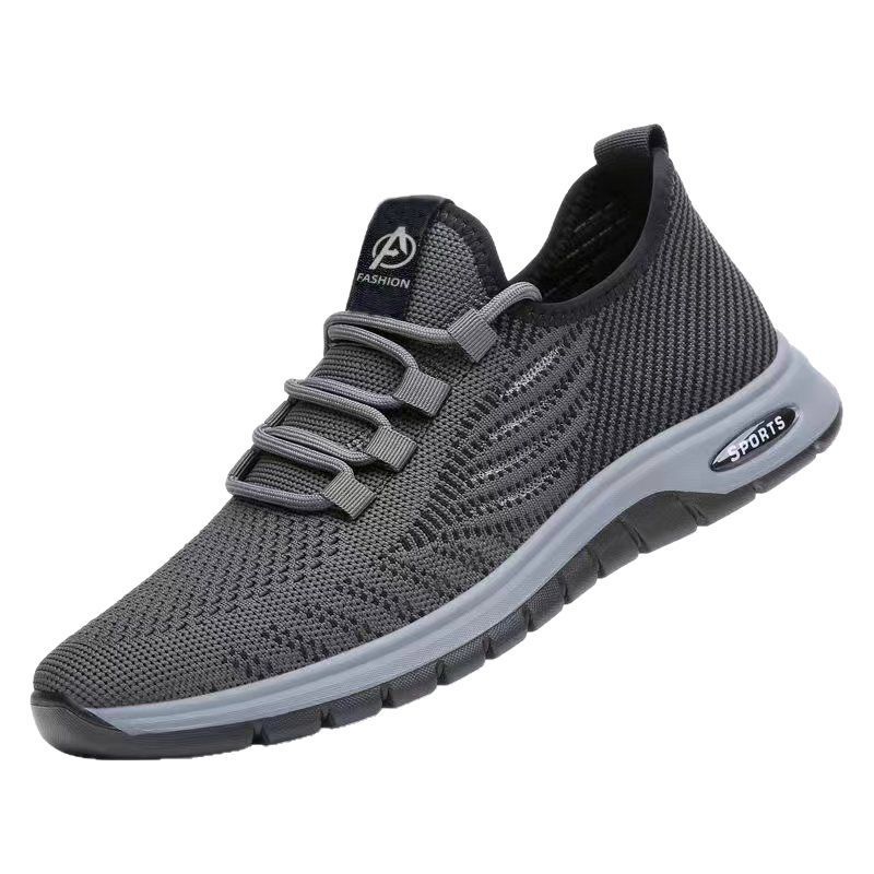 Shoes Flying Woven Breathable Mesh Men's Soft Sole Soft Surface Comfortable and Lightweight Driving Shoes Casual Shoes Running Shoes