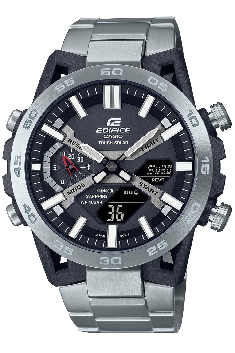 

[Casio] Часы Edifice [Оригинальный отечественный продукт] SOSPENSIONE Bluetooth с солнечной батареей ECB-2000YD-1AJF Мужские серебристые