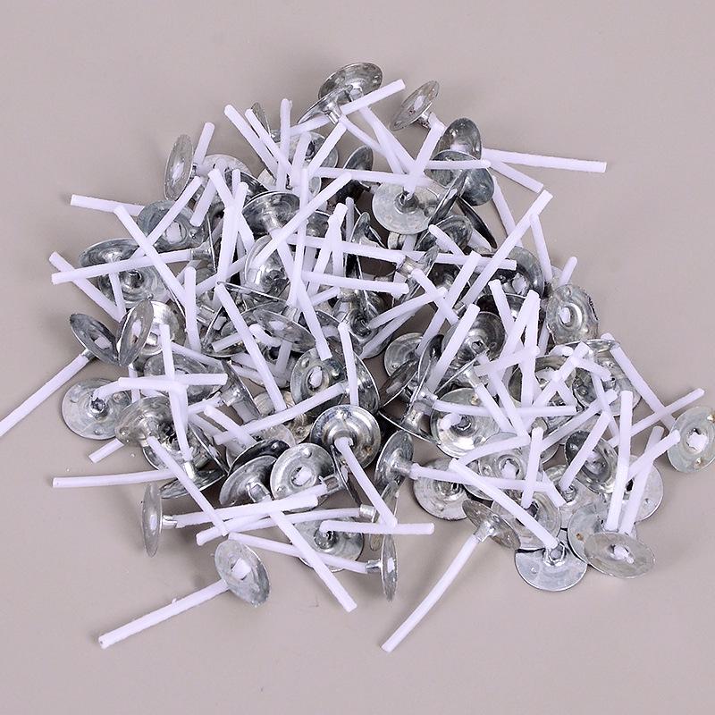 2.6cm Long Cotton Candle Wicks for Ghee Lamps, Tea Lights, and DIY 4-Hour Candles