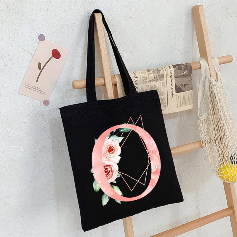 Alphabet Letter A-Z Printed Shoulder Bag Female Casual Student Crossbody Bag Large Capacity