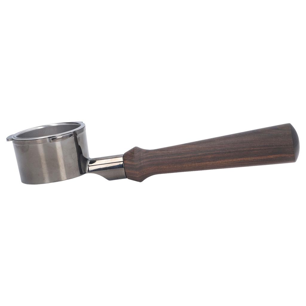 Coffee Portafilter 51mm Ergonomic Black Rosewood Handle Bottomless Zinc Alloy Portafilter for