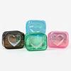 Women's Fashion Portable Sequin Love Heart Cosmetic Bag Zipper Pouch Cute Travel Toiletries Storage Bag