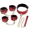 Sevenight SM Restraints for Women 6 Piece Set with Lead SM Goods Unisex Handcuffs Multiple Positions Couple Restraint Goods SM Play SM Goods Women PU