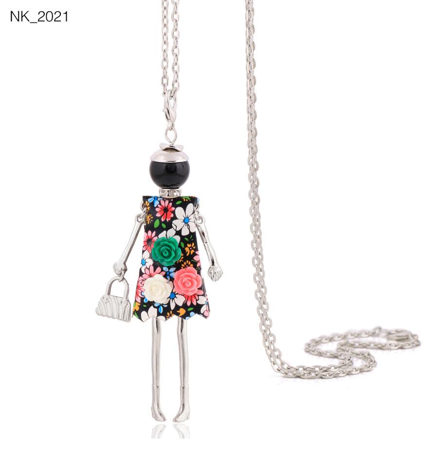Cute Women Necklace Statement Lady Charm Long Trendy Necklace New Fashion Female Big Pendant Lovely Jewelry Gift
