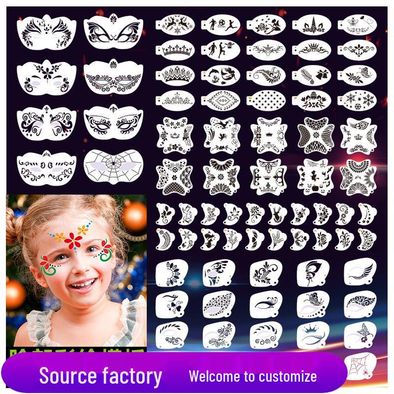 Kids' Face Painting Stencil Set - Hollow Stage Makeup & DIY Body Art Templates