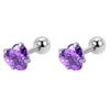 1 Pair 4Mm Multicolor  Stud Earrings For Women Ear Bone Nail Cartilage Ea