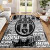 Juventus FC Carpet Door Mat for Living Room or Bedroom Protective Mat Under Chair Office Decoration Christmas Gift Birthday Present