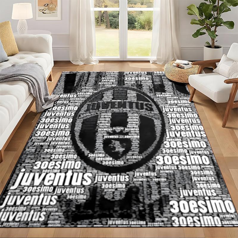 Juventus FC Carpet Door Mat for Living Room or Bedroom Protective Mat Under Chair Office Decoration Christmas Gift Birthday Present