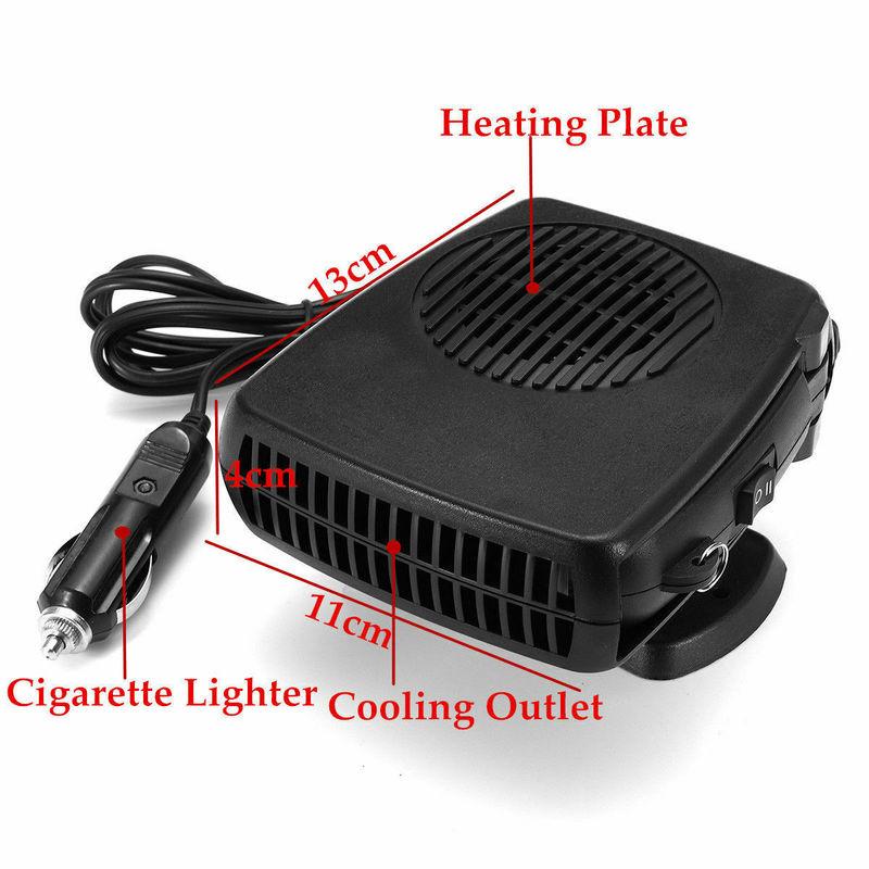 Ventilador Aquecedor de Carro DC 12V ABS Secador de Carro Desembaçador Descongelador Acessórios de Ar Condicionado Aquecedor para Carro de Camping