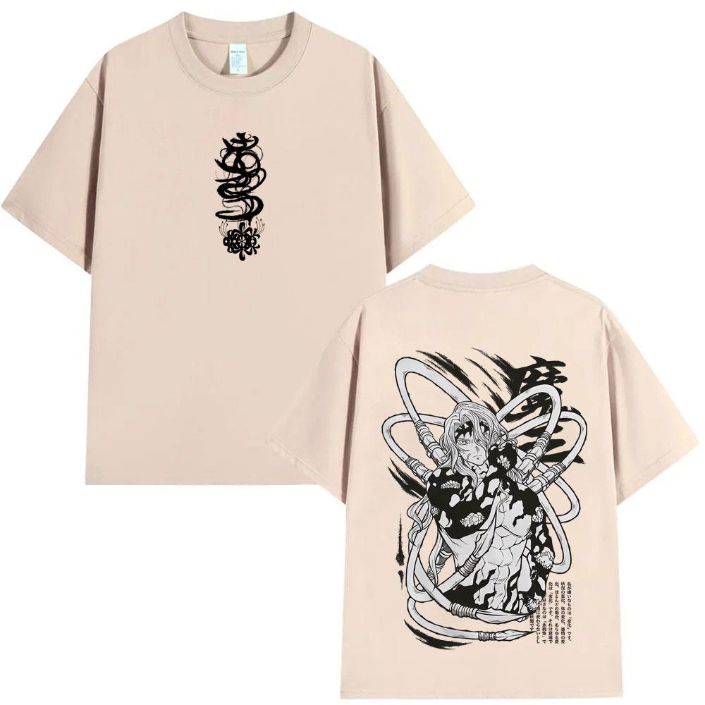Anime Demon Slayer Kibutsuji Muzan Graphic Print T Shirts Men Women Cartoon Fashion Oversized Tshirt Mens 100 Cotton Tshirts