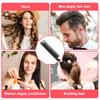 2 Pcs 3 Row Styling Comb, Curling Hair Styling Brush Rat Tail Comb Used for Combing, Separating and Shaping Curls (Black)