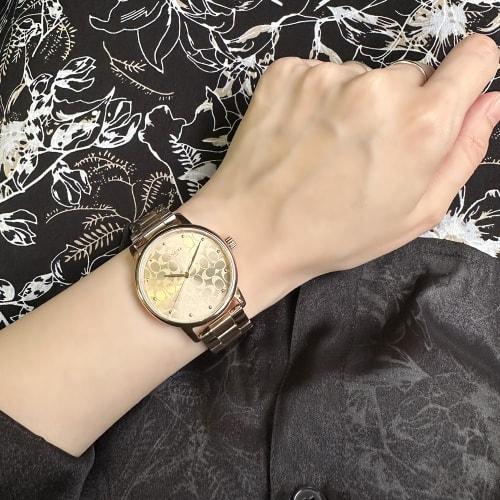 Coach Women's Stainless Steel Watch with Bracelet and Strap, Gold, 14503407