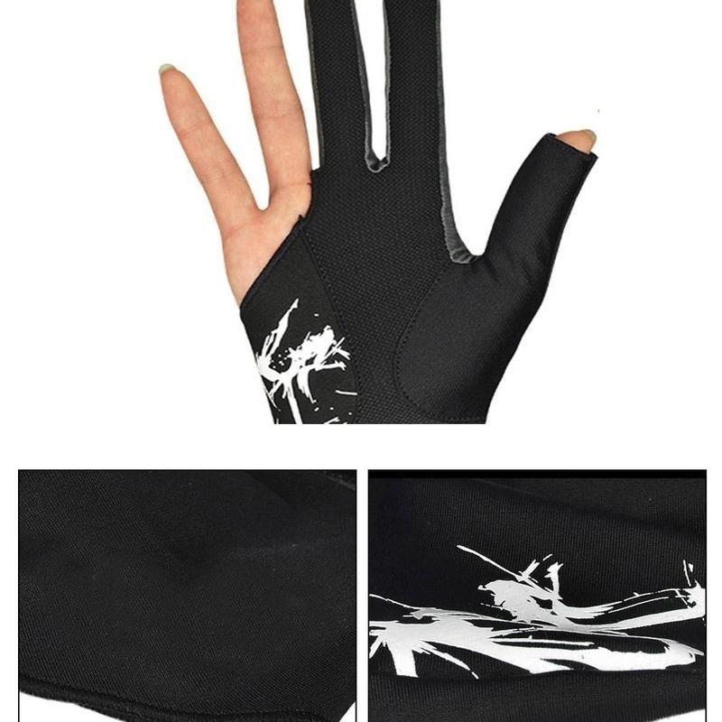 Snooker Billiards Black Eight Dedicated High-end Three-finger Gloves Fingerless