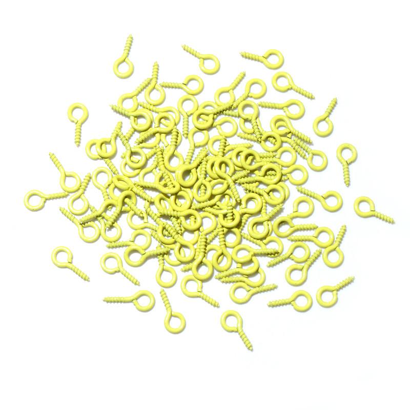 200Pcs/lot 8*4mm Colorful Small Tiny Mini Eye Pins Eyepins Hooks Eyelets Screw For DIY Jewelry Making Supplies Accessories