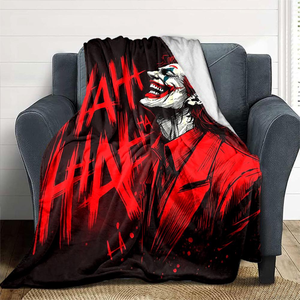 Joker'S Flannel Blanket Super Soft Warm Cozy Blanket For Sofa Bed Office Travel Allseason Home Decor Gift