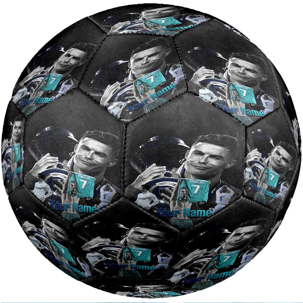 Cristiano Ronaldo Taglia Moda 5 Pallone da Calcio Resistente all'Usura Antiscivolo per Allenamento Sportivo Uso Ricreativo