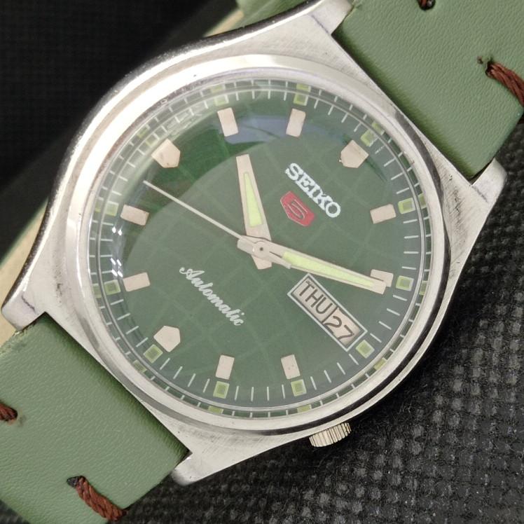 

Б/У винтажные часы SEIKO 5 AUTOMATIC 7009A JAPAN MENS D/D GREEN WATCH 598-a313172-2 SKU598-a313172