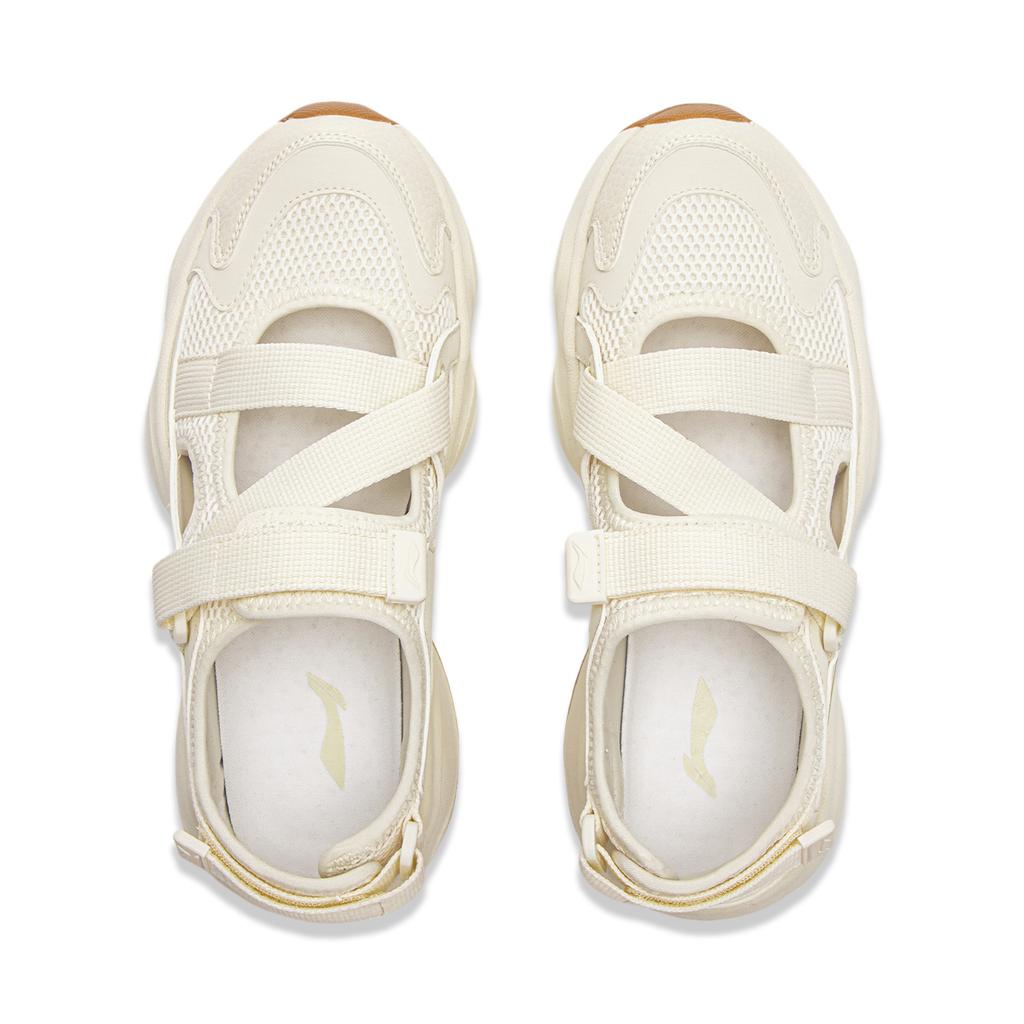 Li-Ning Honey Trendy Comfortable Non-Slip Breathable Creek Shoes Women Shoes White AGUV018-1