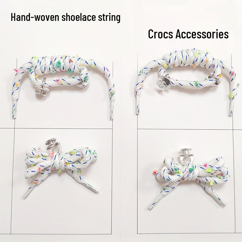 Accessoires Crocs: Boucle de Chaussure en Corde Tissée & Ornements DIY Dessin Animé
