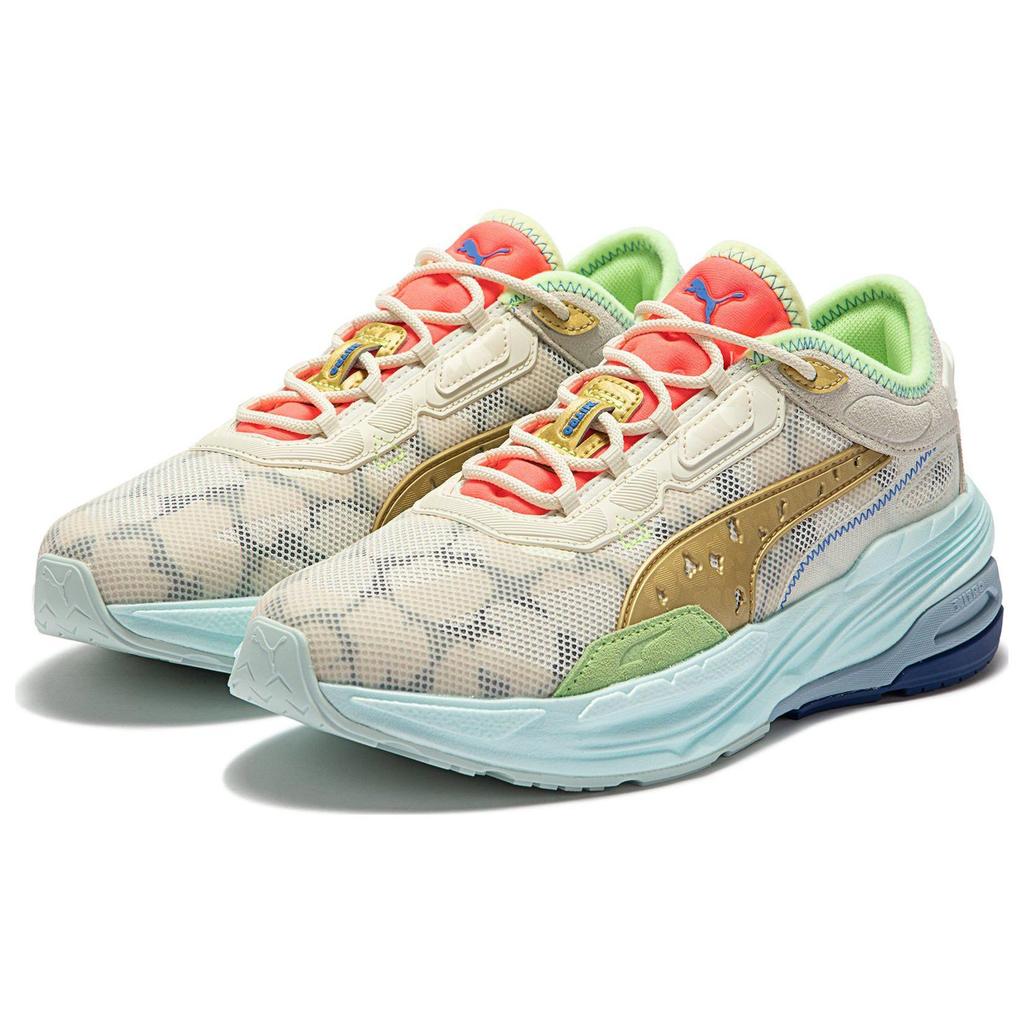 Puma Comfortable Fabric Synthetic Leather TPU Leather Non-Slip Wear-Resistant Breathable Low-Top Running Shoes Unisex Sneaker Off-White Blue 388155-02