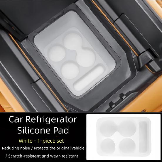 Auto Car Refrigerator Silicone Pad Fit for GWM Tank 500 Hi4-Z Hi4-T 2026 Car Armrest Refrigerator Water Coaster Upgrade Parts one