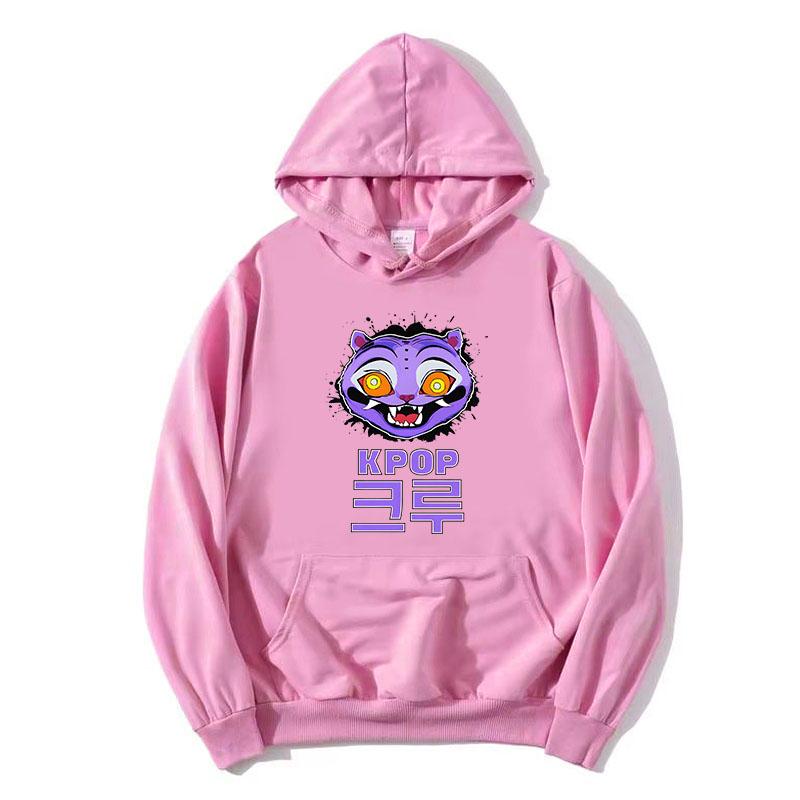 

KPop Demon Hunters Hoodies Saja Boys Derpy Tiger Sweatshirt Long Sleeve Fashion Film Print Pullovers Streetwear Autumn Women Top 3XL